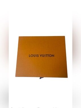 Louis Vuitton Drawer Gift Storage Empty Box Orange Navy Small 6” x 5” x 1 5/8”